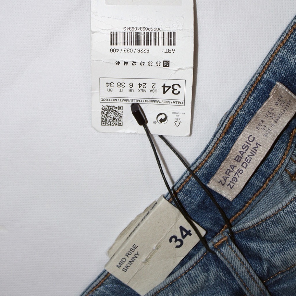 NWT Zara Woman Jeans Skinny Size 34 - Picture 4 of 6